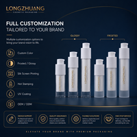 Flacon pompe airless rotatif rond 15ml 30ml 50ml en AS PP à double paroi pour emballage cosmétique de lotion et sérum