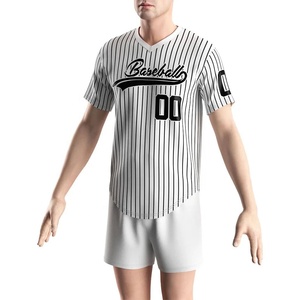 Maillot de baseball pour hommes à sublimation, prix de gros, grande taille, respirant, séchage rapide, logo personnalisé imprimé, vêtements de sport - Product Image 5