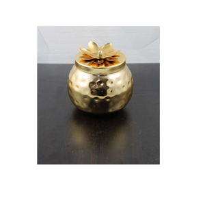 Tazón de fruta Chapado en seco de latón de diseño con tazón de latón de almacenamiento de fruta decorativo martillado con producto de venta - Product Image 1