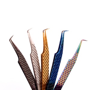 Stainless Steel Pointed Fiber Tips <b>Lash</b> Tweezers Comfortable Smooth Gripping for Eyelash Extension - Product Image 2