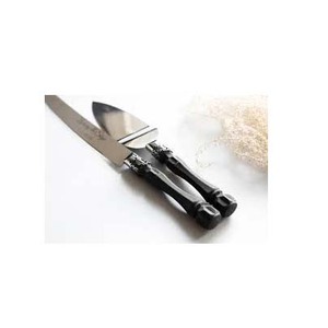 New Customized logo Stainless Steel Full Hammered Round Long Handle Gold <b>Cake</b> <b>Server</b> and Slicer Set for Wedding Use - Product Image 5