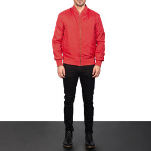 แจ็กเก็ตบอมเบอร์ซาตินสำหรับผู้ชายเสื้อแจ็กเก็ตหนังขนเป็ด - Product Image 2