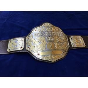 Ceinture de championnat de lutte mondiale NWA en métal, équipement sportif, plaques en laiton et zinc, sangle en cuir véritable, titre de champion - Product Image 3