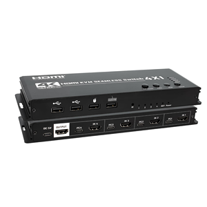 SYONG 4K HDMI 1.4 <span class=keywords><strong>KVM</strong></span> Multiviewer, 4 entrées 1 sortie HDMI <span class=keywords><strong>KVM</strong></span> Quad écran, processeur <span class=keywords><strong>KVM</strong></span> HDMI 4x1, écran multiviewer sans couture - Product Image 1
