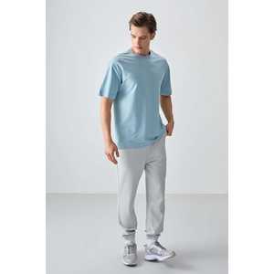 Camiseta Básica Azul Claro para Hombre-88377, 100% Algodón Jersey, Textura Gruesa y Suave, Corte Holgado - Product Image 5