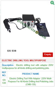 Herramienta de perforación eléctrica Multipropósito GS 538 Herramientas de joyería para herramientas de joyería - Product Image 2