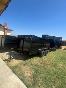 Wholesale Hydraulic Rear Tipper Dump Trailer 14 Ft Steel Full Trailer For Truck Use 7x14 Two Axles Four Wheels Dump Trailer - Product Image 3