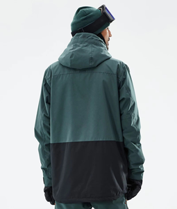 Traje de Esquí Unisex Impermeable y Transpirable con Cierre, Chaqueta de Esquí Aislante Azul Acero/Negro con Material de Nailon/Algodón - Product Image 4