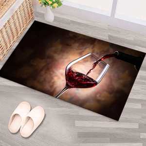 Pouring Wine Into a Glass Printed <b>Rug</b> - Modern Indoor Area <b>Rug</b>,<b>Chenille</b> <b>Rug</b> - Product Image 4