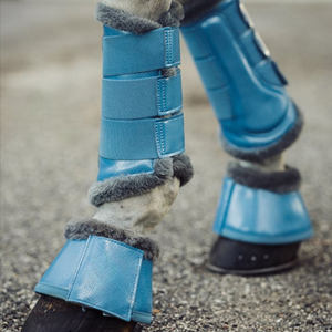 Bottes cloche de cheval en cuir PU imperméable équipement de protection durable pour l'entraînement de compétition d'équitation avec doublure en polyester Teddy doux - Product Image 6