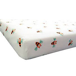Sábana de cuna ajustada de algodón orgánico 100% con personalización 100 con etiqueta de logotipo y embalaje - Product Image 2