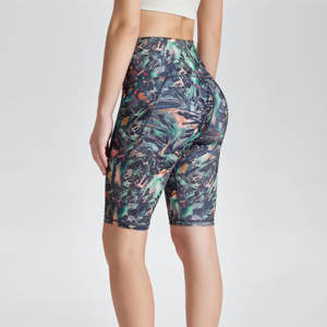 Women Printed Quick Dry High Elastic Scrunch Butt Sports Shorts Low Waist Short <b>Gym</b> Fitness <b>Leggings</b> Seamless Yoga Shorts - Product Image 2