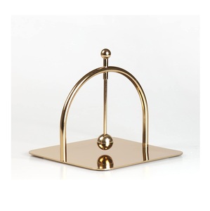 Flat Napkin Holder Metal Kitchen Napkin Holder with Weighted Tension Arm Rustic <b>Tissue</b> <b>Paper</b> Dispenser for Countertop Table - Product Image 6
