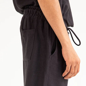 Pantalones Cortos Deportivos Unisex de Lona Sólida de Alta Calidad, con Cordón Ajustable, Transpirables, Antiarrugas, Cintura Elástica - Product Image 4