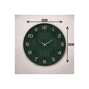 Impression colorée à motifs 50cm en bois Table silencieuse horloge murale idée cadeau parfaite - Product Image 3