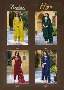 Vente en gros de bas Kurti de travail en fil de coton de qualité supérieure avec vêtements de fête de la collection Dupatta vêtements indiens et pakistanais - Product Image 5