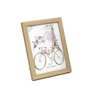 4x6inch Handmade Solid <b>Oak</b> Photo <b>Frame</b> for Tabletop Display with or Without Mat - Product Image 2