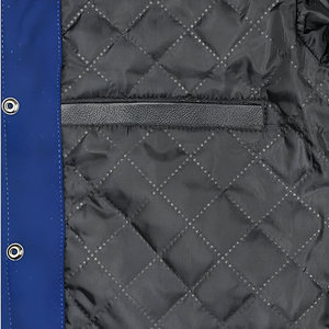 High Quality Men's Solid Varsity Jacket with Letter Embroidery Stand Collar Casual CollegeBaseballjacket for men - Product Image 5