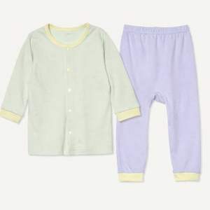 JALBEBE <b>Baby</b> <b>Button</b> Loungewear Set Long Sleeve Soft Ribbed 100% Cotton Infant Top and Pants Two Piece Wholesale - Product Image 3