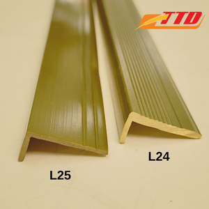Modern L-Shaped Brass Trim for Stair Nose Protection Elegant Slip-Resistant Feature Durable Metal Design - Product Image 3