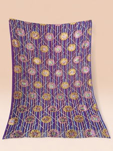 Robe traditionnelle somalienne de luxe Maqbal Dirac en velours écologique bleu marine brodée de fleurs, douce et transparente, orange - Product Image 2
