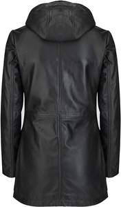 Abrigo de piel auténtica Parker para mujer, chaqueta de lona Safari con capucha, chaqueta Parka de piel para mujer - Product Image 2