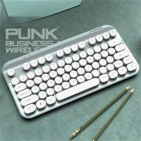 Clavier mécanique sans fil silencieux WI8 Punk 88 touches USB 3.0 à membrane en caoutchouc Cherry pour ordinateur de bureau, maison, bureau et entreprise - Nouveau