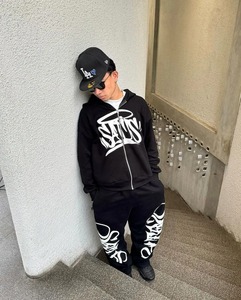 Unisex <b>Y2K</b> Letter tracksuits <b>Zip</b> <b>up</b> <b>Hoodie</b> men clothing Sweatpants Breathable Two Piece Jogger sport wear screen print Logo - Product Image 4