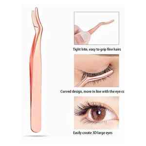 Meilleure vente pince à cils professionnelle 2-en-1 peigne pointe pointue meilleur prix avec 2 ans de garantie pour l'extension des cils - Product Image 2