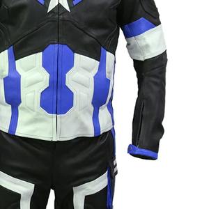 Traje de moto de cuero genuino personalizado protección de alta calidad motocicleta Auto Racing Wear motocicleta chaqueta de motocicleta - Product Image 5