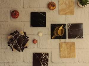 Vente en gros Sous-verres en pierre de couleur noire Tapis et tampons de forme carrée pour salle à manger et cuisine - Product Image 2