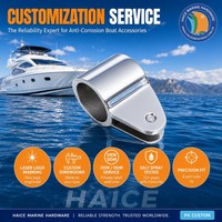 Edelstahl 316 Marine Bimini Hump Jaw Slide mit 2 Stellschrauben für 22mm Rundrohr – Yacht- und Bootszubehör