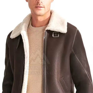 Nouvelle arrivée 2026, veste en cuir de haute qualité pour homme, fabrication en cuir, avec MOQ faible, veste en cuir et fourrure tendance pour homme - Product Image 3