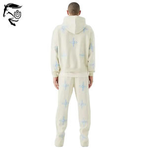 2024 sur mesure hommes de haute qualité hiver survêtement à capuche bonne qualité broderie survêtement ensemble grande taille à capuche - Product Image 2