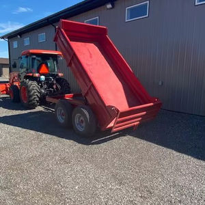 รถพ่วงใหม่ขนาด 7'x14' แบบเทท้าย 14K พร้อมขอบสูง 4 ฟุต สำหรับรถแทรกเตอร์  ประกอบด้วยมอเตอร์เกียร์ ราคาดีที่สุด - Product Image 1