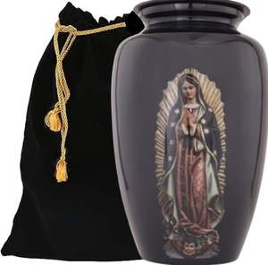 Jesus Cross Aluminum Hand Made Funeral <b>Urn</b> for Human Ashes <b>Large</b> Adult Size Burial <b>Urn</b> Hand Applied Individual Custom Size <b>urn</b> - Product Image 6