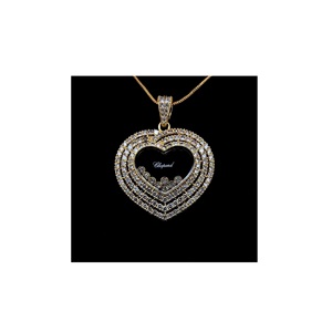 Pendentif en verre en forme de cœur en diamant naturel fabriqué en Inde en or blanc 14 carats pour la collection de vêtements de fête pour filles d'Inde - Product Image 6