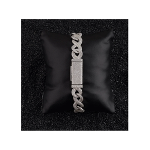 สร้อยข้อมือเพชร VVS Moissanite ชุบทองสำหรับผู้หญิงสำหรับงานแต่งงานหรืองานปาร์ตี้สไตล์ฮิปฮอป - Product Image 1