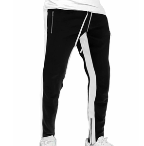 Pantalon de survêtement pour homme, style décontracté respirant, coupe slim, automne, chaud, poche, design personnalisé, vintage, polyester/coton, fermeture à cordon - Product Image 1
