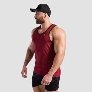 Maroon Bolt Tank <b>Top</b> for Men - Product Image 2