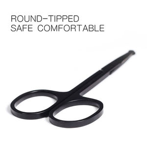 Tijeras de Cejas Profesionales de Acero Inoxidable de Alta Calidad, Mini, con Punta Recta y Afilada, Mango Cómodo para Diestros - Product Image 2