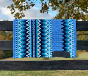 Western Show Horse Saddle Blanket Diseño de Nueva Zelanda Manta de sillín de lana hecha a mano Top Wool Saddle Pad Size - Product Image 1