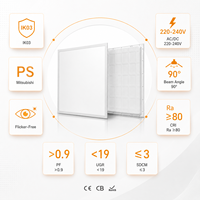 Panneau LED plat avec garantie de 7 ans, 160 lm/W, UGR<19, driver BOKE, 100 000 heures, 18-24 W, 295x1195 mm, avec IES LDT pour bureau, école, centre commercial