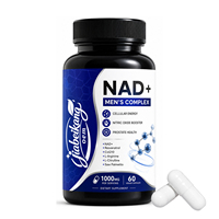 Fabricant de compléments alimentaires à base de plantes pour hommes, capsules de NAD+ avec zinc, racine de maca et L-arginine, marque privée personnalisée.