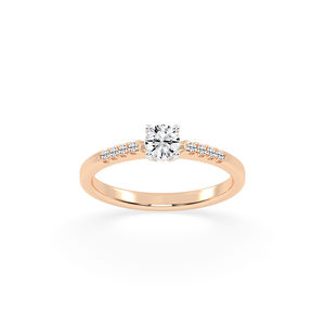 แหวนโรสโกลด์ประดับเพชรที่ปลูกในห้องปฏิบัติการ-0.50 CT เครื่องประดับหรูหราแบบยั่งยืนสำหรับทุกโอกาส - Product Image 1