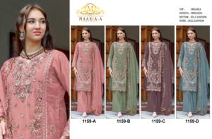 Trajes de Salwar de Organza pesada étnica de Pakistán indio de calidad superior, trabajo cortado a mano con bordado Dupatta, suministro de fábrica al por mayor - Product Image 6