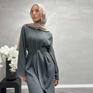 ชุดอาบายา2ชิ้นตกแต่งอย่างหรูหราสำหรับผู้ใหญ่ฮิญาบเพื่อนเจ้าสาวดูไบทำจากผ้าไหมที่ได้รับแรงบันดาลใจจากอิสลาม - Product Image 6