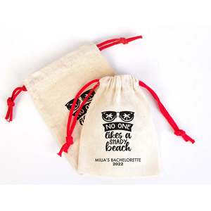 Bolsas Personalizables para Despedida de Soltera, Bolsas de Kit de Supervivencia para la Resaca con Diseño de Nombre, Hechas de Algodón Cómodo - Product Image 1