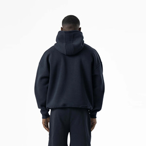 Pull surdimensionné en relief sur mesure Sweat à capuche bicolore avec logo brodé au dos pour unisexe - Product Image 6