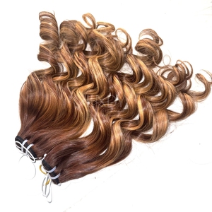 Precio de fábrica 100% cabello humano vietnamita Color ondulado paquetes extensión de cabello para hacer peluca - Product Image 5